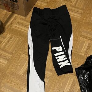 PINK Victoria's Secret Black and White Leggings